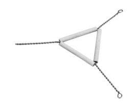 Triângulo De Arame Com Tubo De Porcelana 12 Cm